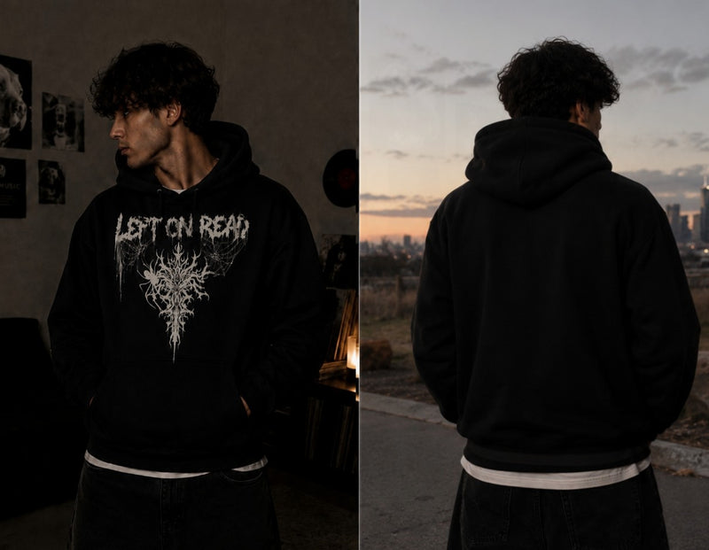 Crawling spider, Left on Read unisex Hoodie
