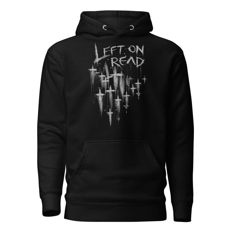 Falling Crosses, Left on Read Unisex Hoodie